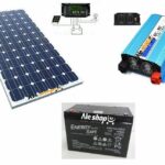 KIT FOTOVOLTAICO 1KWH PANNELLO SOLARE 100WATT BATTERIA 100 AH AGM INVERTER ONDA PURA