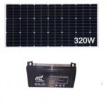 kit pannello solare 320 watt batteria 150 ah gel